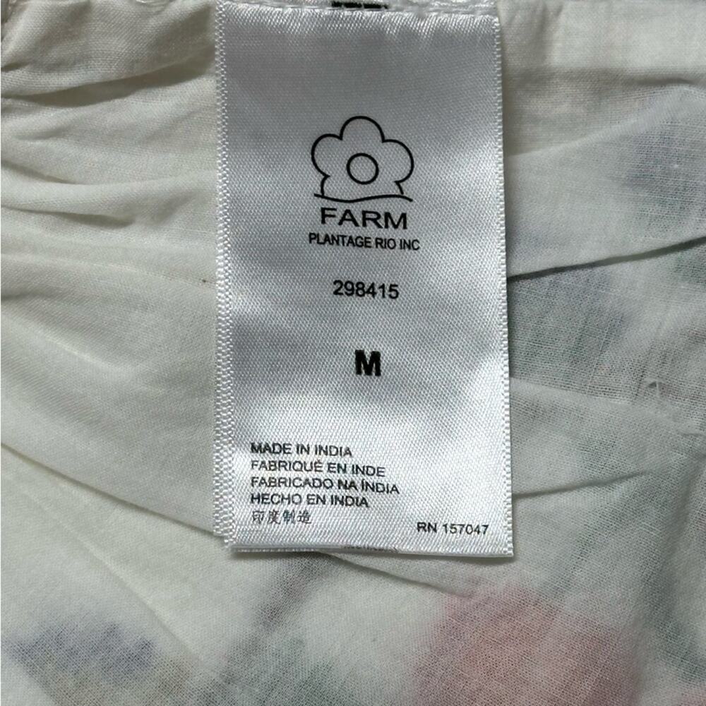 NWOT | Farm Rio | Embroidered Ruffle Mini Skirt | White | Medium - Picture 8 of 11